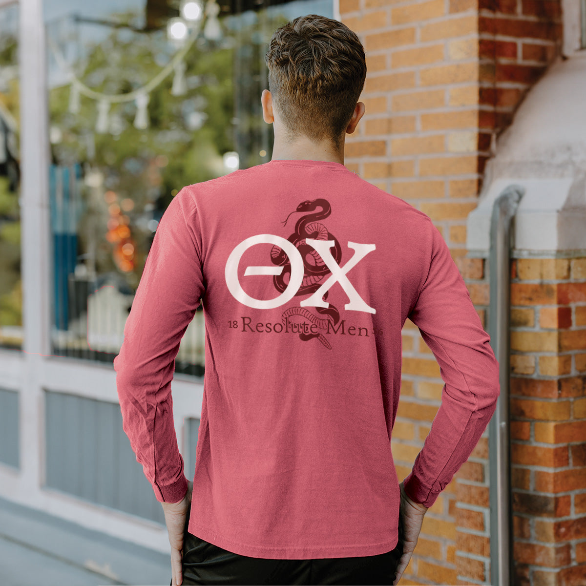 New! Theta Chi Exclusive Comfort Colors Resolute Men Long Sleeve Tee