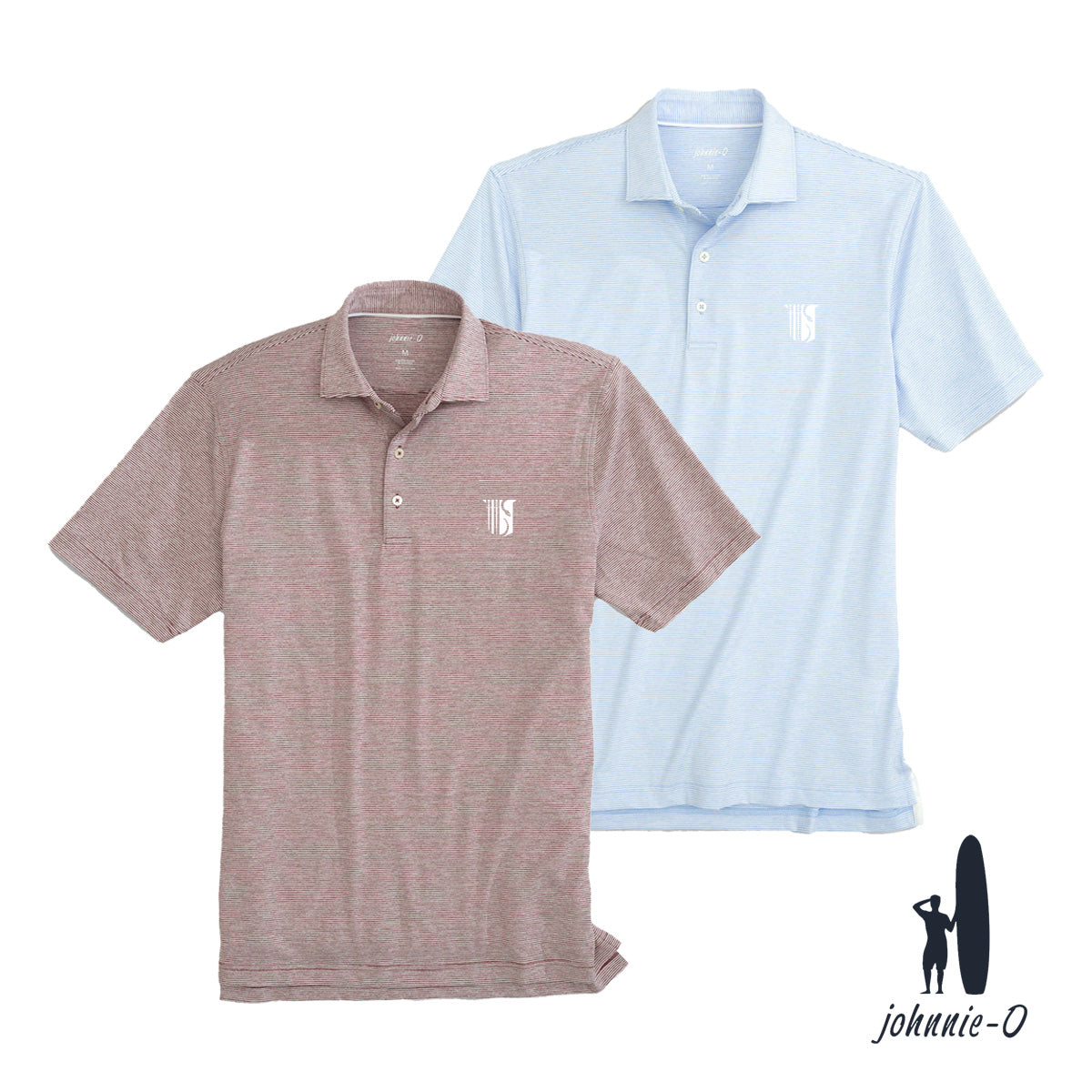 New! Theta Chi Johnnie-O Striped Polo