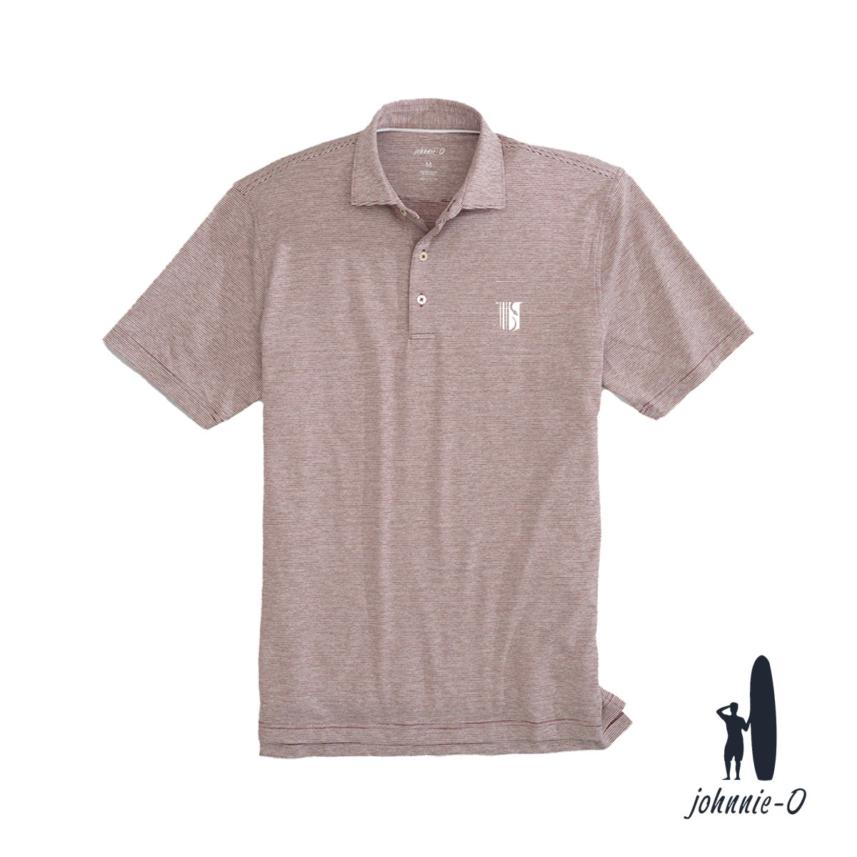 New! Theta Chi Johnnie-O Striped Polo