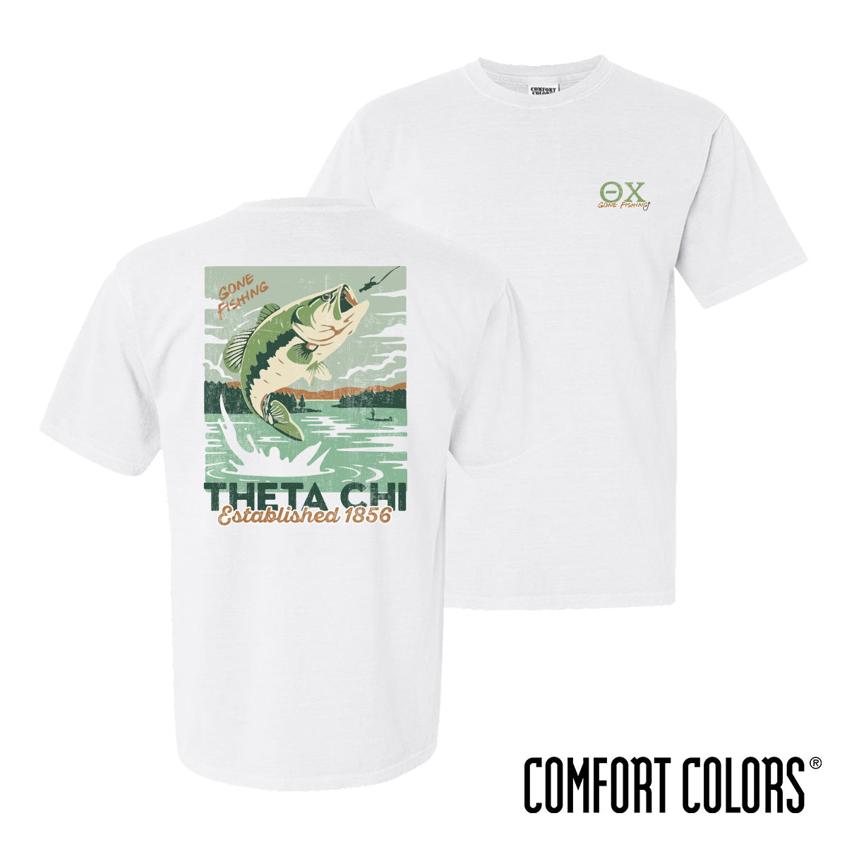 Theta Chi Exclusive Gone Fishing Short Sleeve Tee