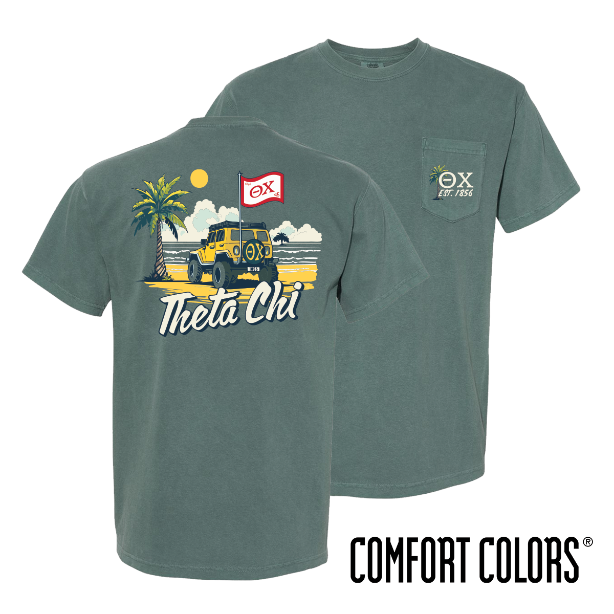 New! Theta Chi Coastal Cruiser Short Sleeve Tee