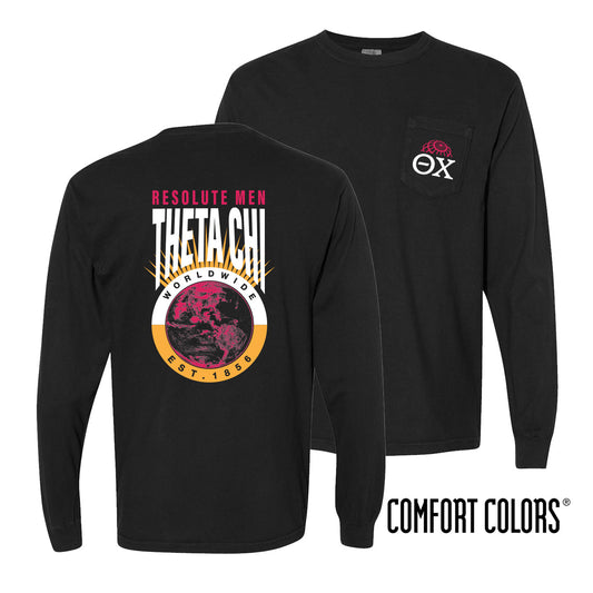 Theta Chi Retro Worldwide Long Sleeve Tee