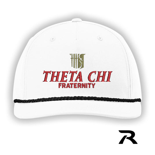 New! Theta Chi White Richardson Rope Hat