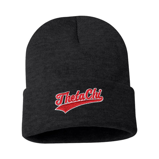 New! Theta Chi Signature Charcoal Beanie