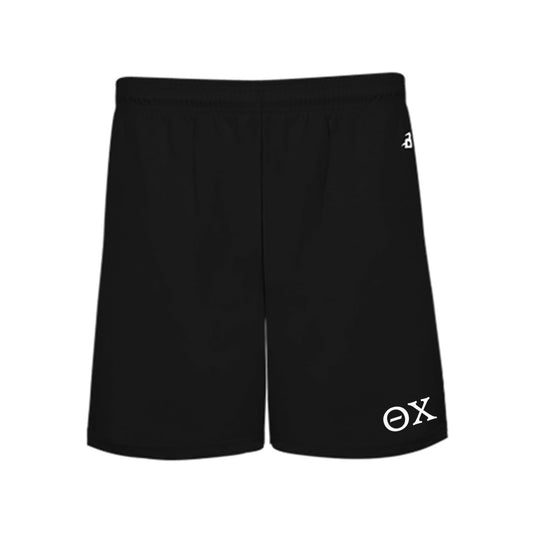 New! Theta Chi 5" Black Shorts