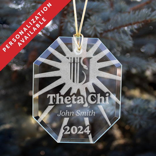 New! Theta Chi 2024 Personalized Limited Edition Retro Holiday Ornament