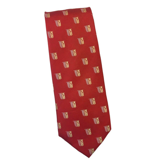 Delta Chi Gold and Red Striped Silk Tie