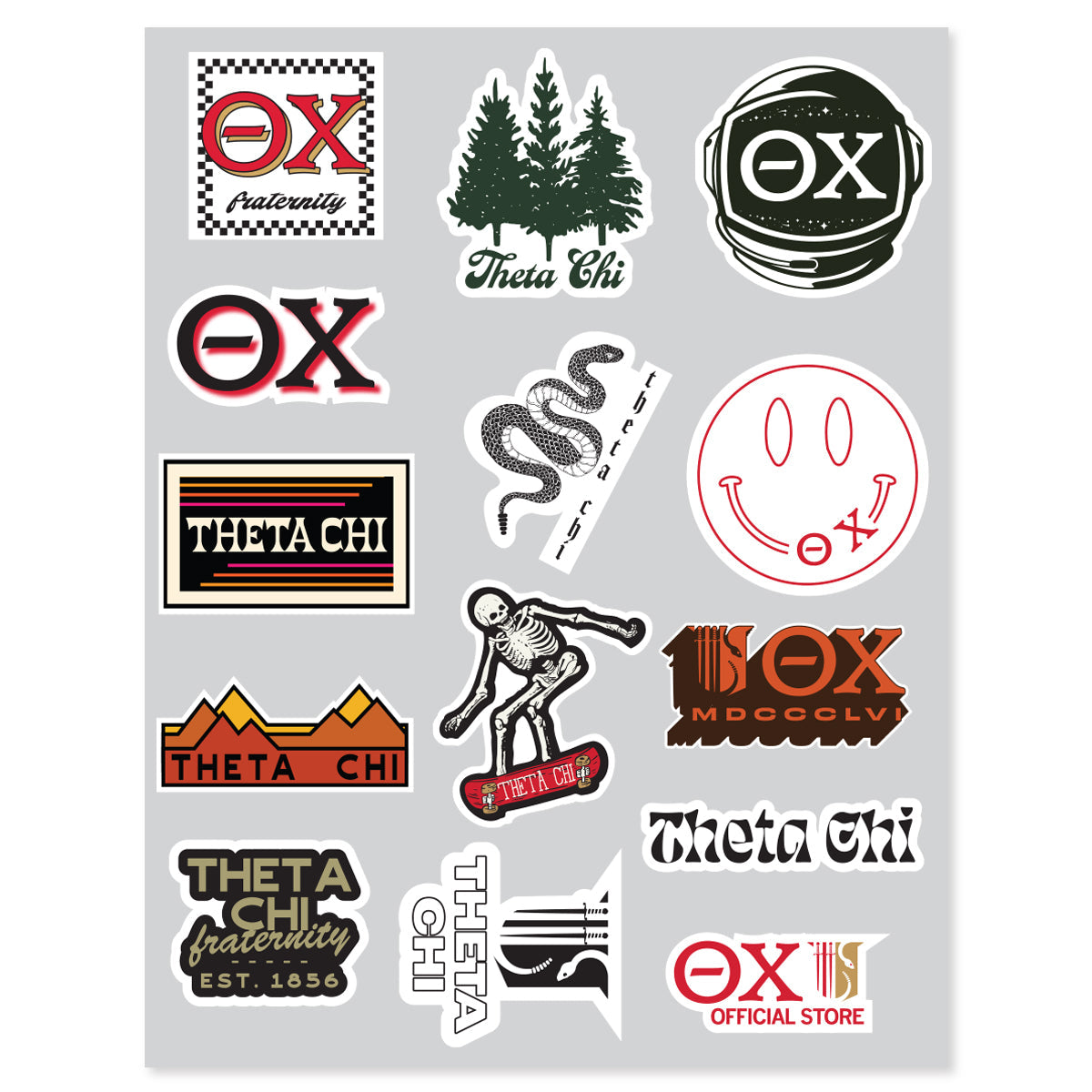 Theta Chi Retro Sticker Sheet – Theta Chi Official Store